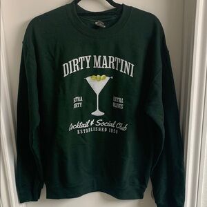 Gildan Green Crewneck Sweater Cotton Blend